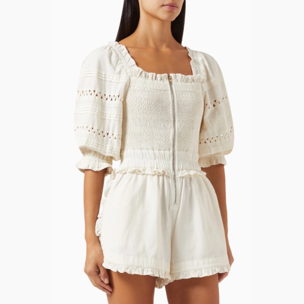 SEA NY Willa Romper Cream NWOT